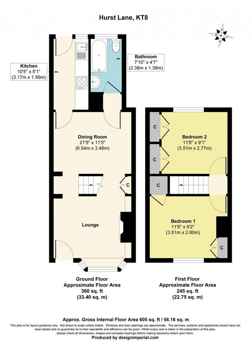 Floorplan for East Molesey, Surrey