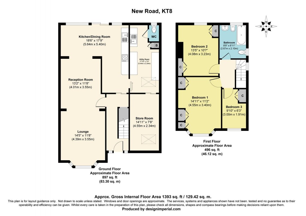 Floorplan for New Road, West Molesey