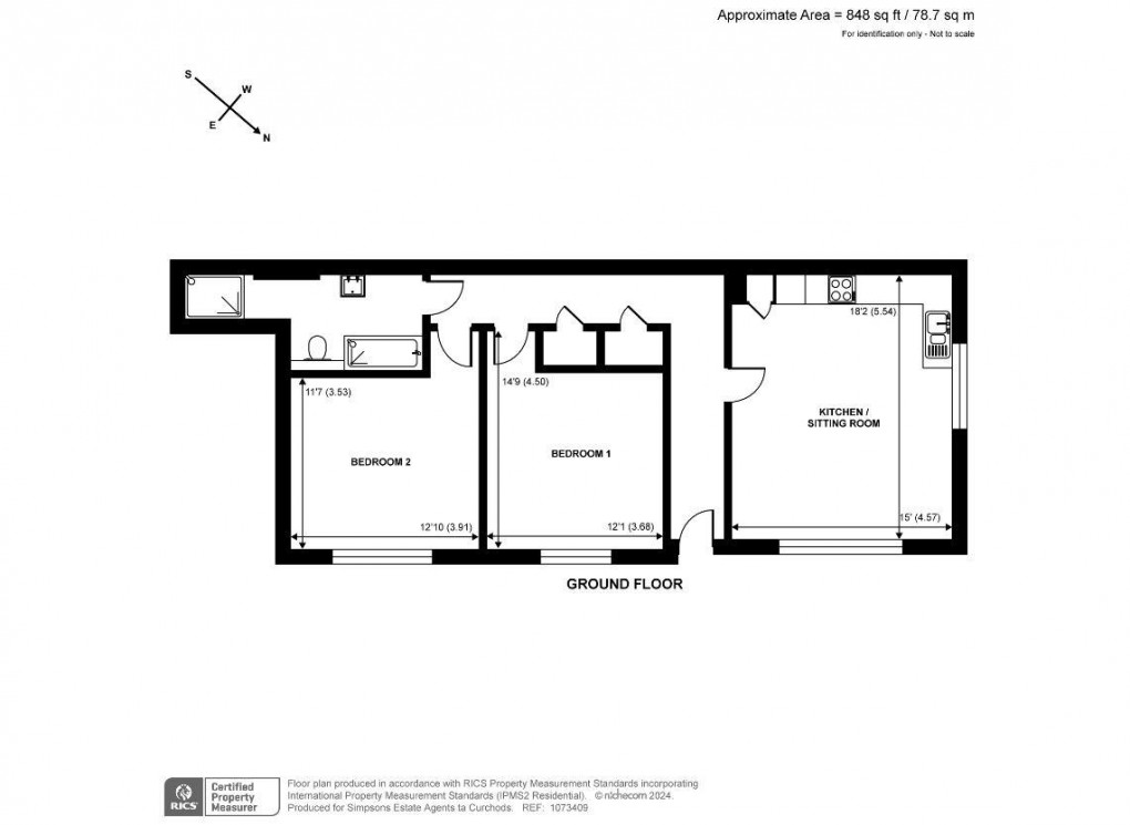 Floorplan for Pemberton Road, East Molesey