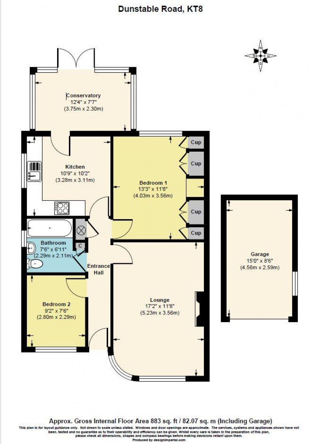 Floorplan for Dunstable Road, West Molesey