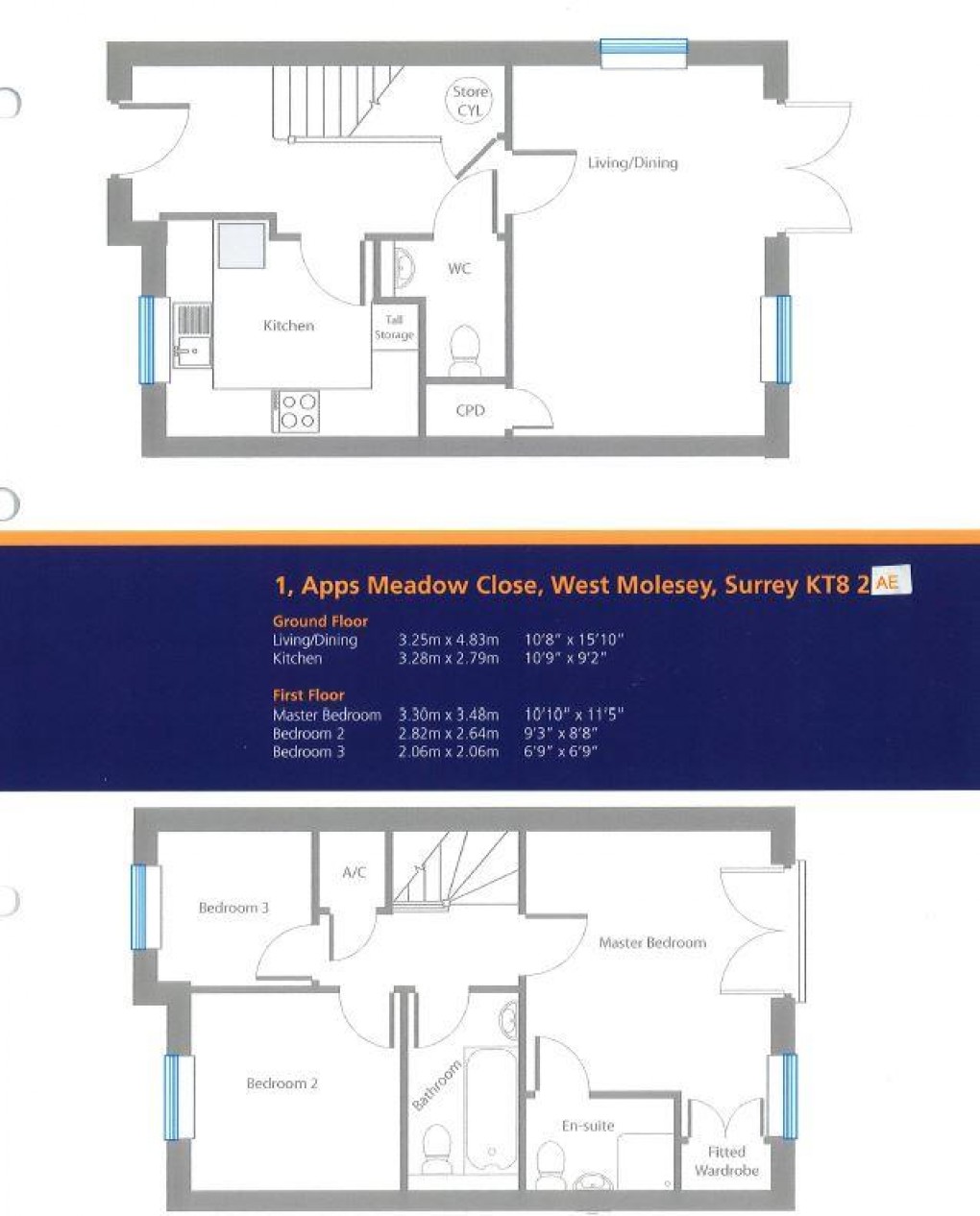 Floorplan for Apps Meadow Close, West Molesey