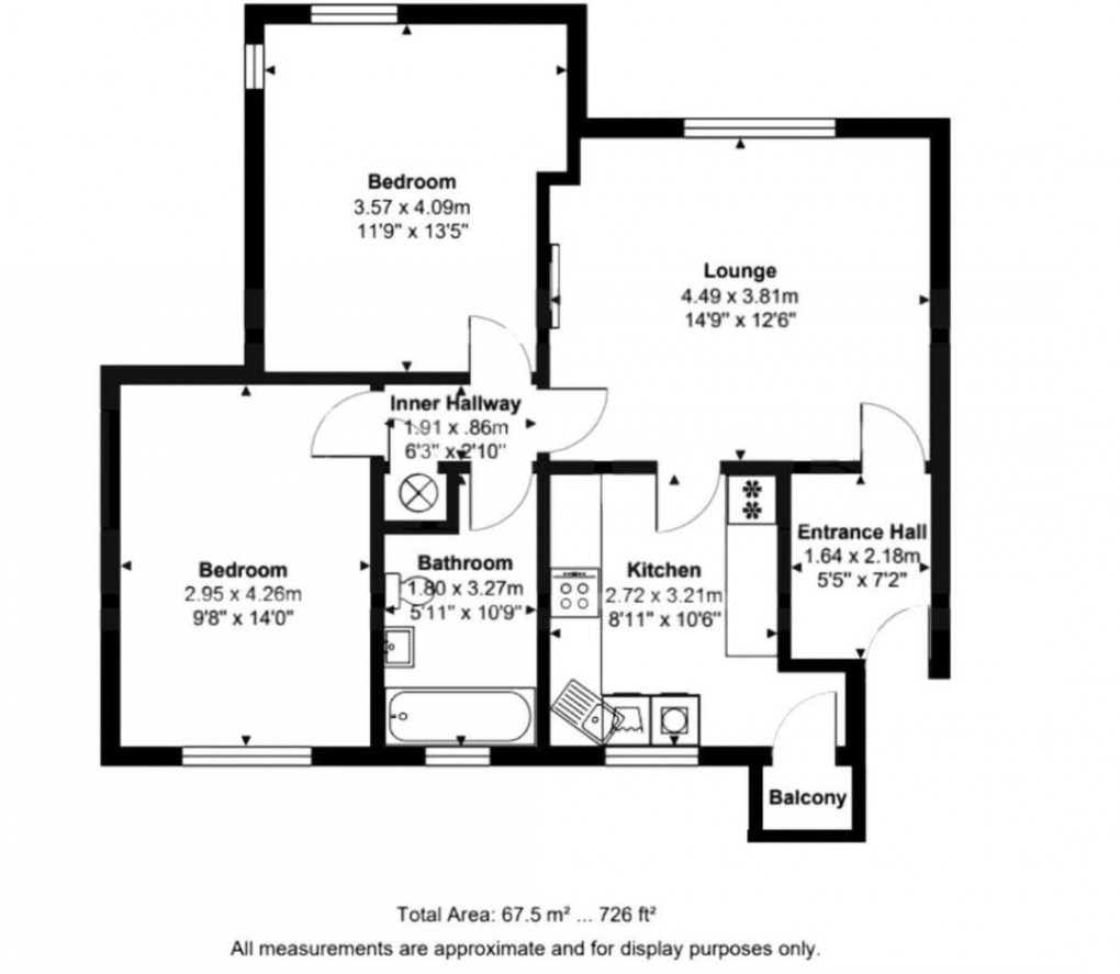 Floorplan for Wolsey Court, Bridge Road, East Molesey