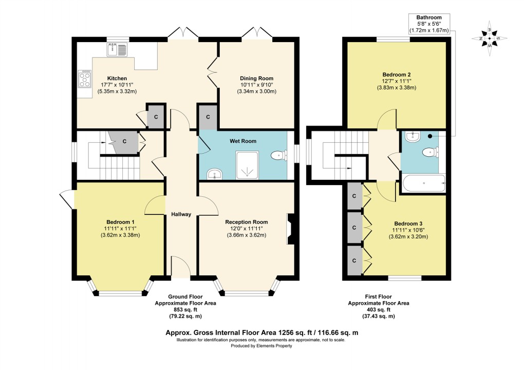 Floorplan for Monks Avenue, West Molesey