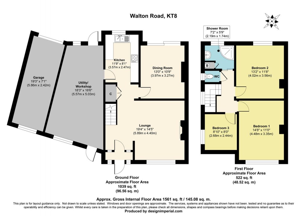 Floorplan for Walton Road, West Molesey