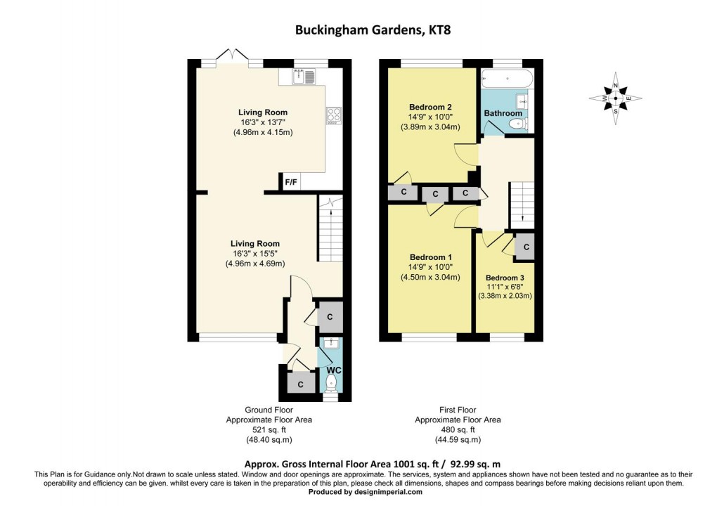 Floorplan for Buckingham Gardens, West Molesey