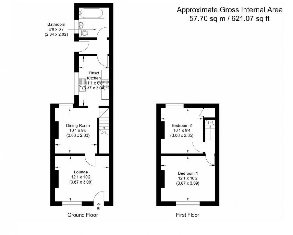 Floorplan for Beauchamp Road, West Molesey