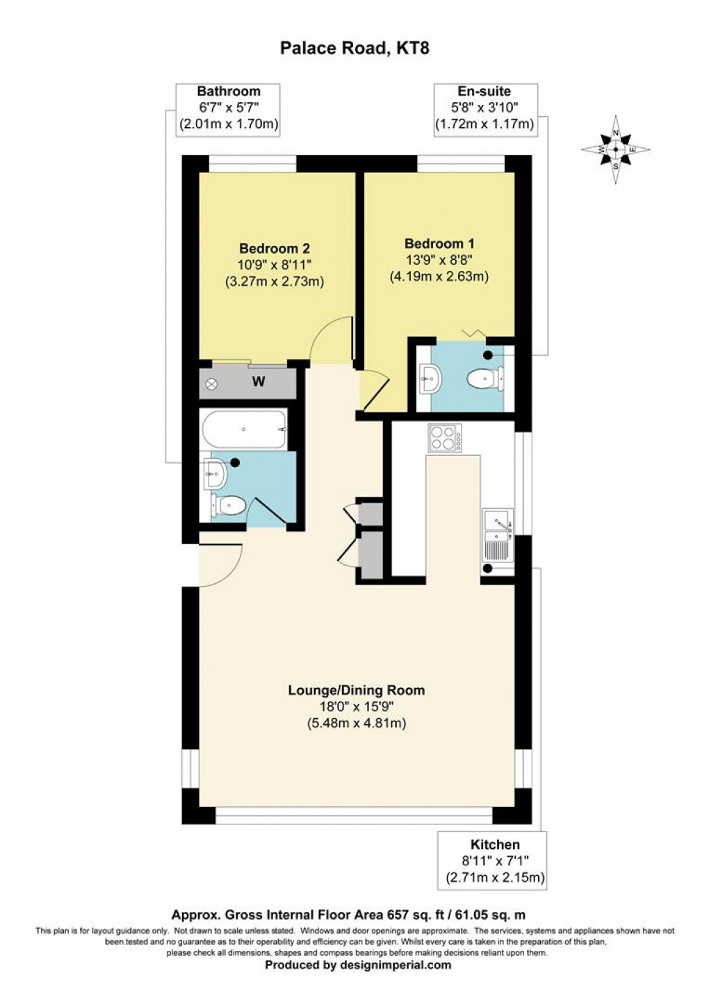 Floorplan for Palace Road, East Molesey