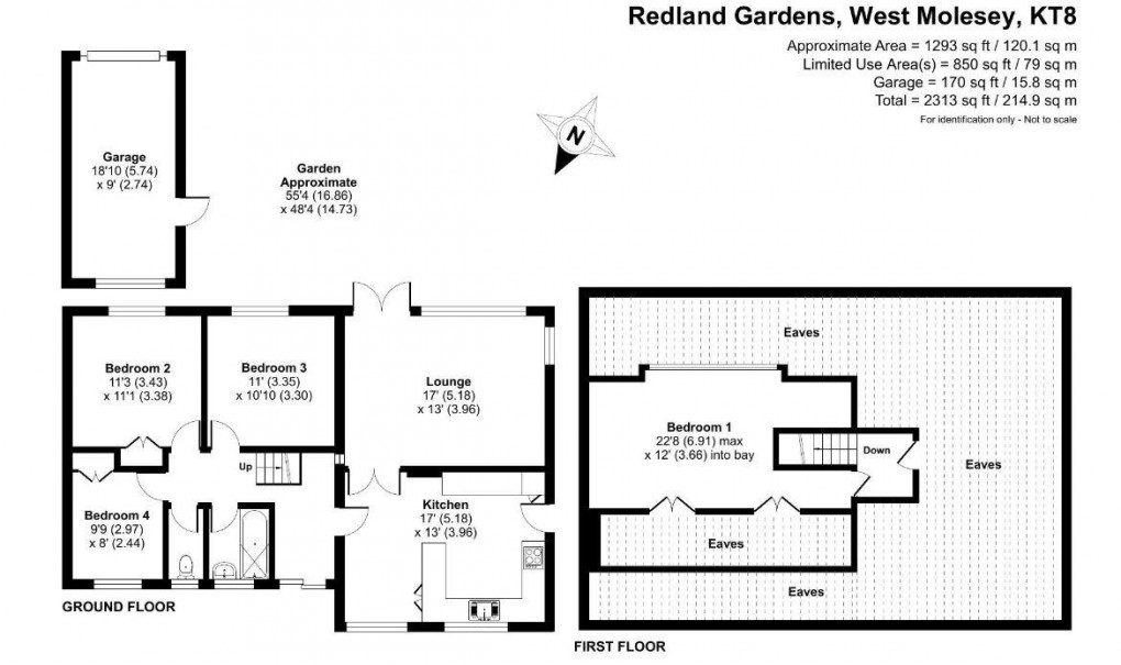 Floorplan for Redland Gardens, West Molesey