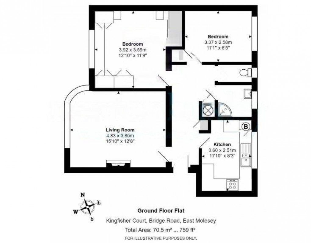 Floorplan for Bridge Road, East Molesey