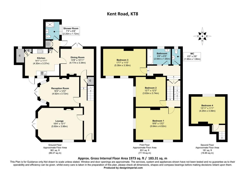 Floorplan for Kent Road, East Molesey