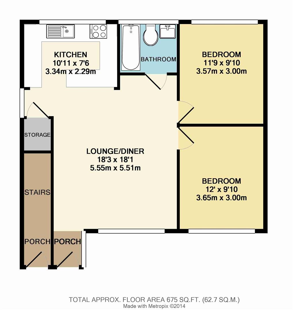 Floorplan for Upper Farm Road, West Molesey