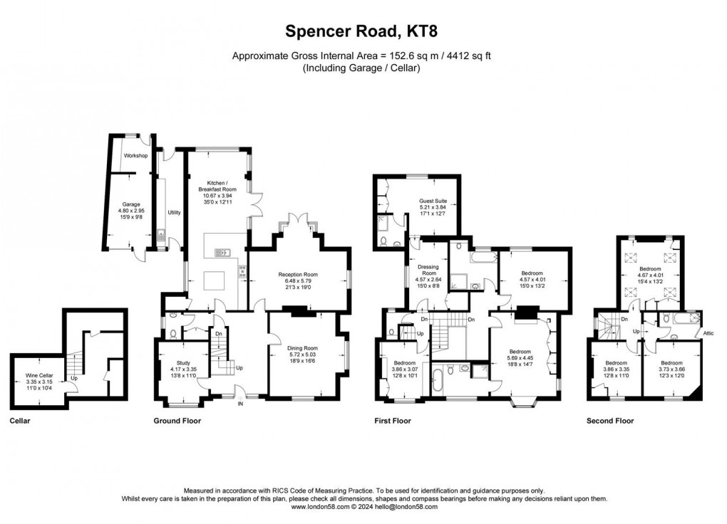 Floorplan for Spencer Road, East Molesey