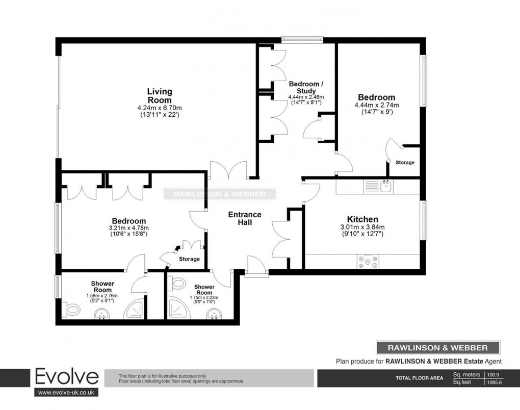 Floorplan for Palace Road, East Molesey