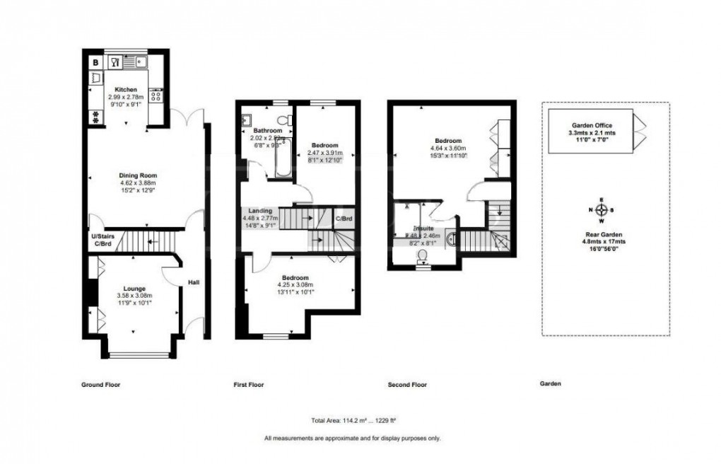 Floorplan for Grange Road, West Molesey