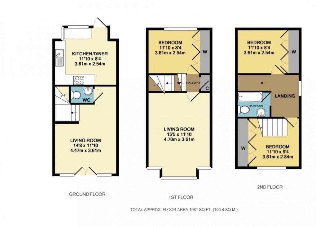 Floorplan for Kings Chase, East Molesey