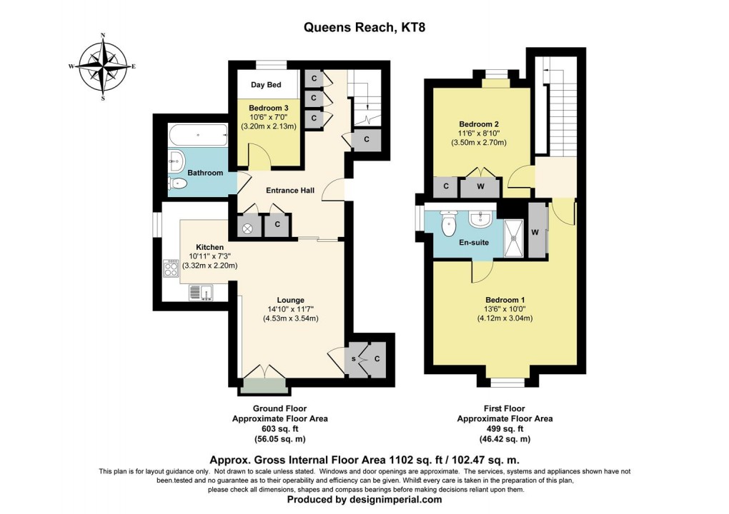 Floorplan for Queens Reach, East Molesey