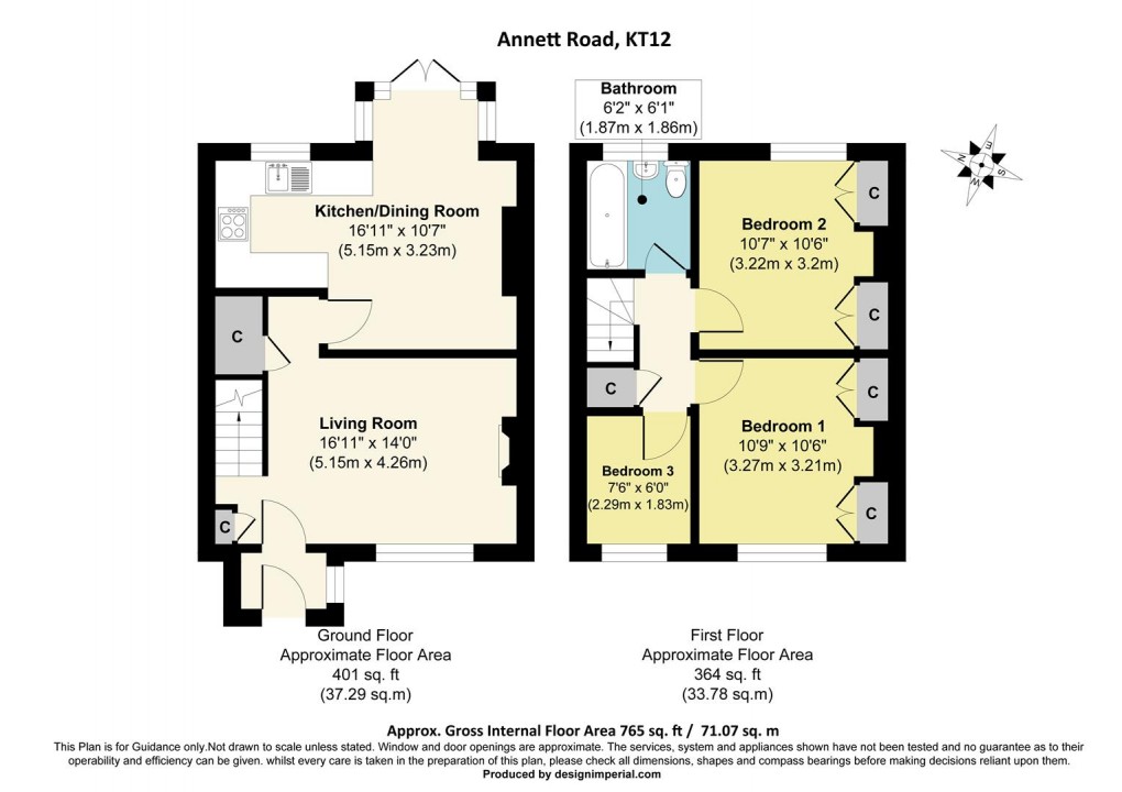 Floorplan for Annett Road, Walton-On-Thames