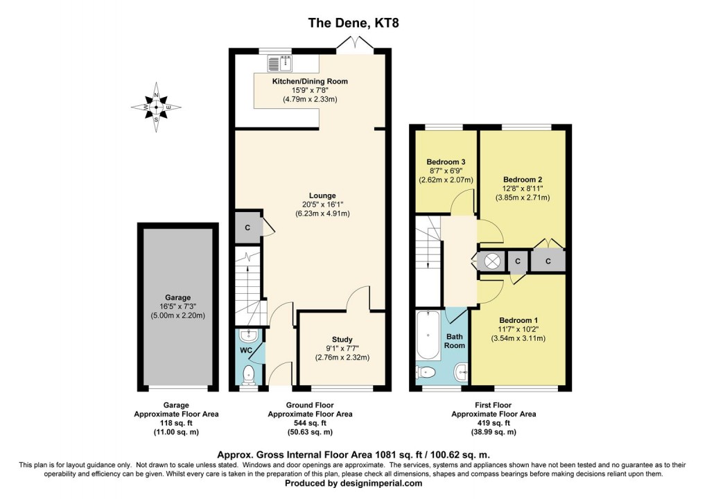 Floorplan for The Dene, West Molesey