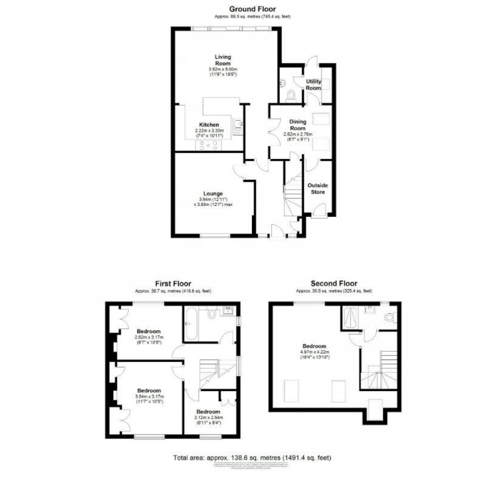 Floorplan for Beauchamp Road, West Molesey