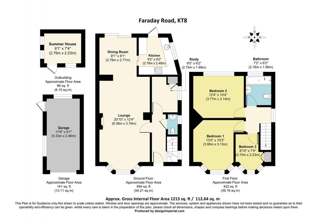 Floorplan for Faraday Road, West Molesey