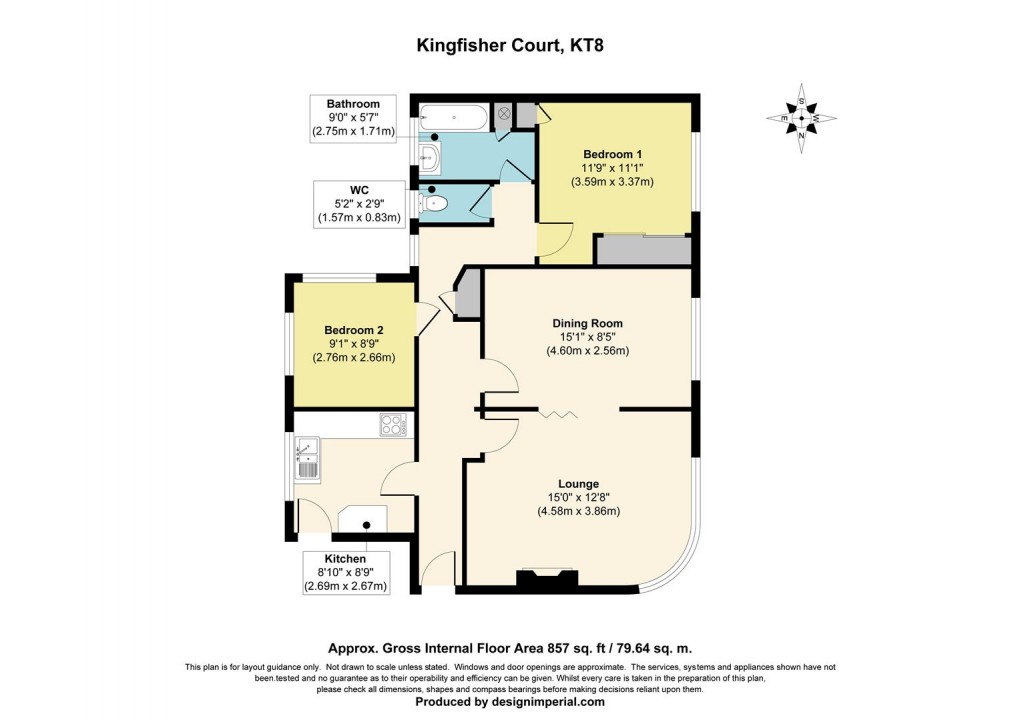 Floorplan for Bridge Road, East Molesey