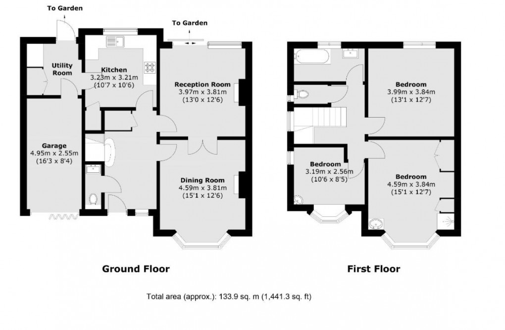 Floorplan for Beauchamp Road, West Molesey