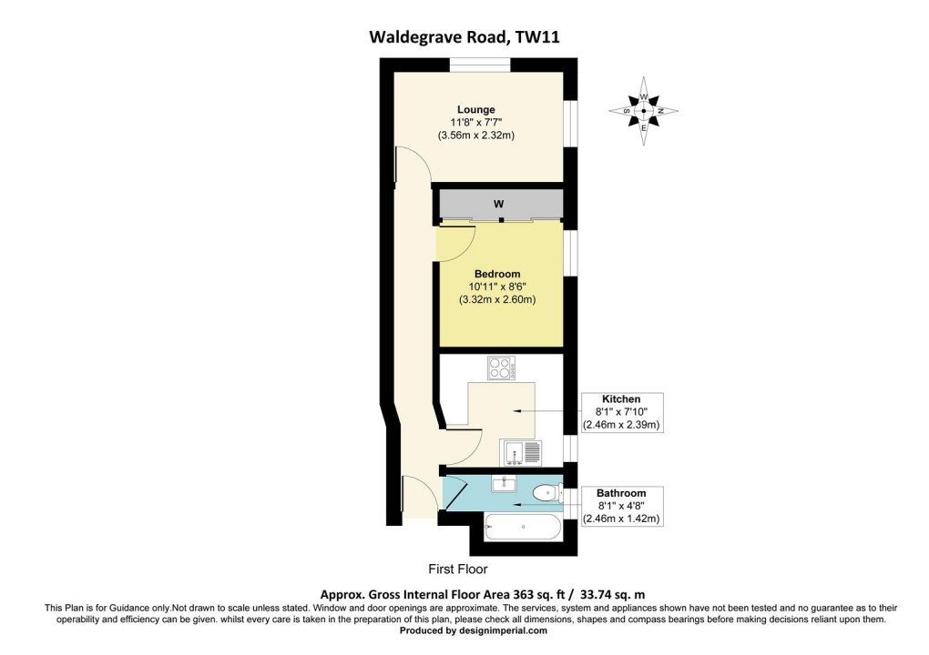 Floorplan for Waldegrave Road, Teddington