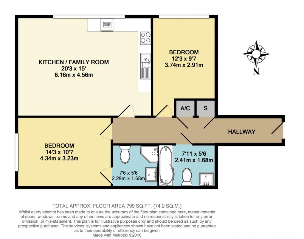 Floorplan for Pemberton Road, East Molesey