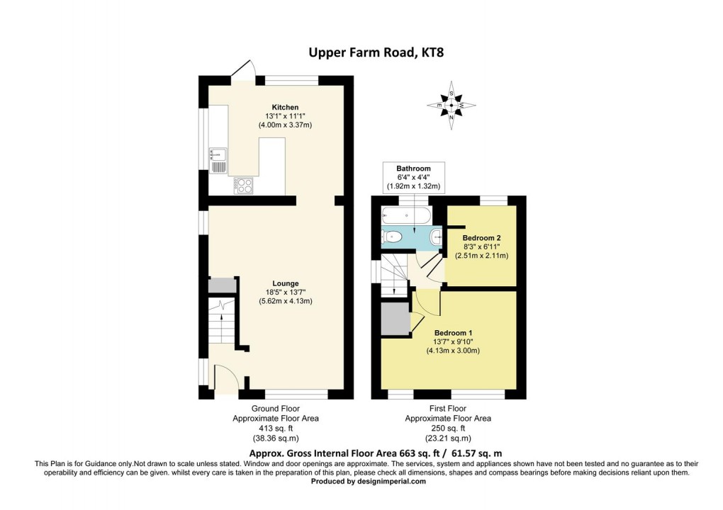 Floorplan for Upper Farm Road, West Molesey