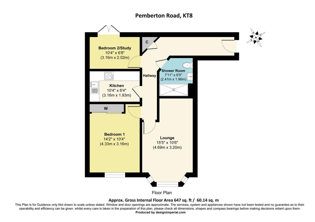 Floorplan for Pemberton Road, East Molesey