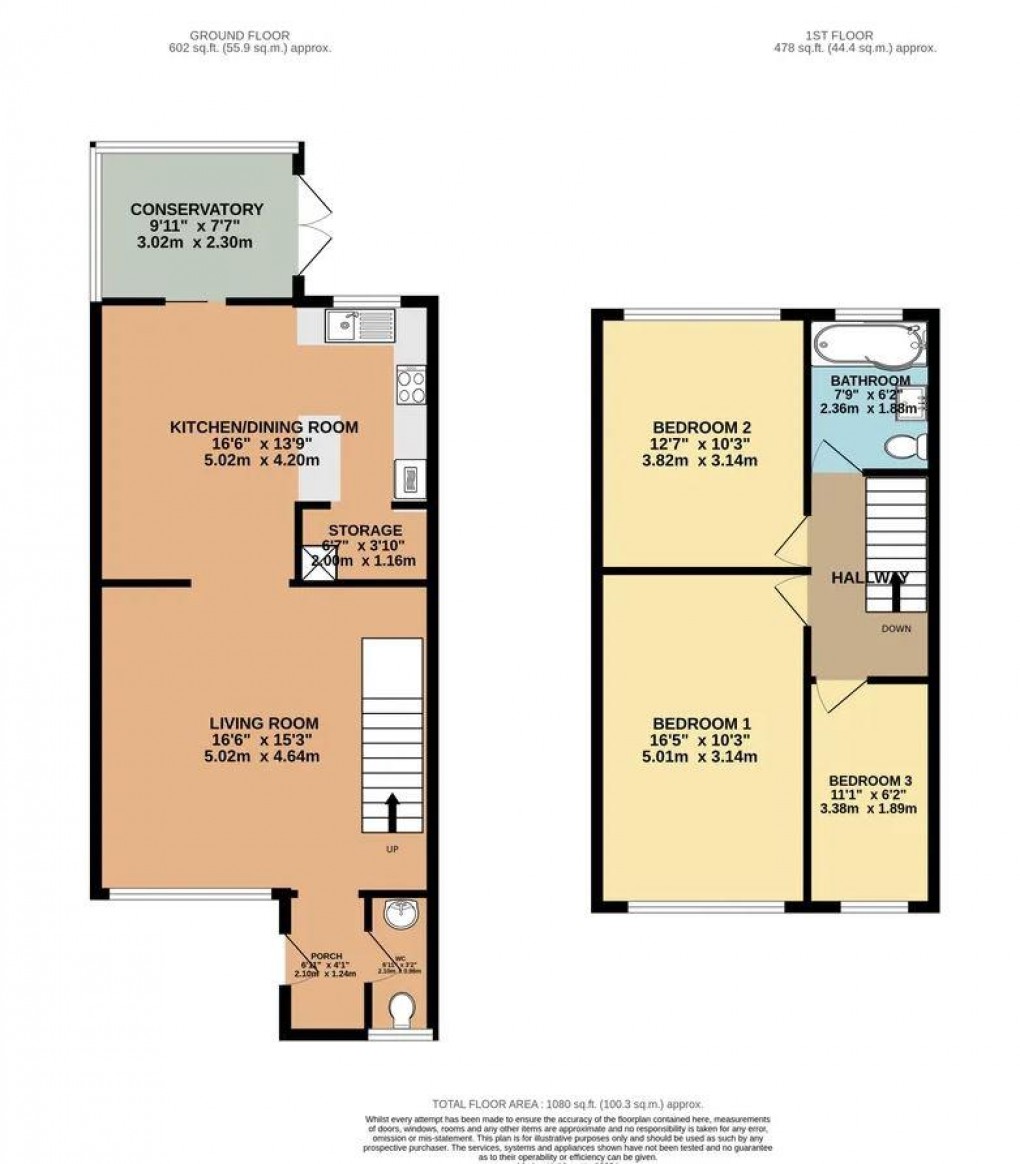 Floorplan for Buckingham Gardens, West Molesey