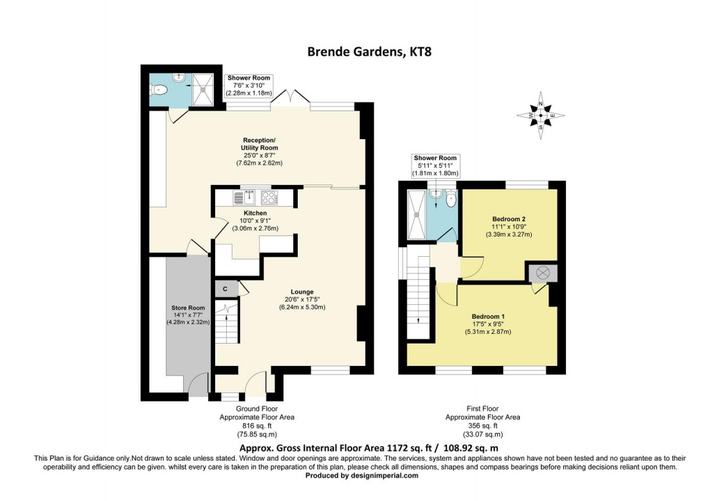 Floorplan for Brende Gardens, West Molesey