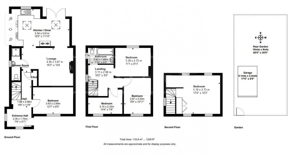 Floorplan for Beauchamp Road, West Molesey