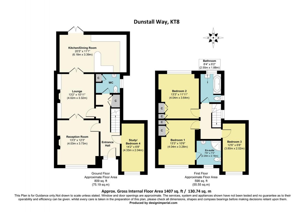 Floorplan for Dunstall Way, West Molesey