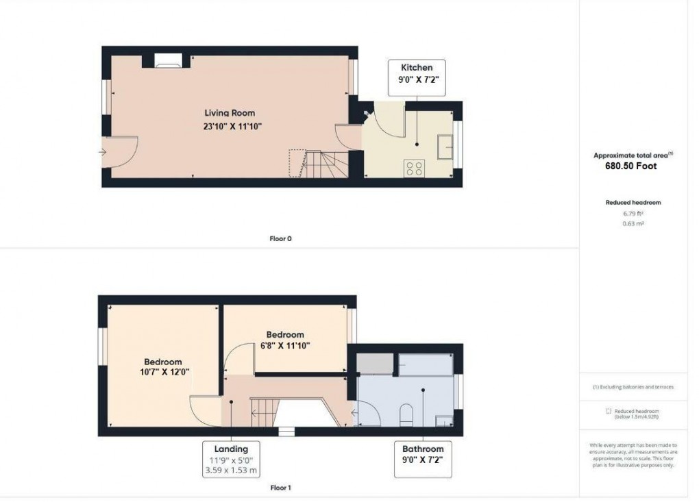 Floorplan for Dennis Road, East Molesey