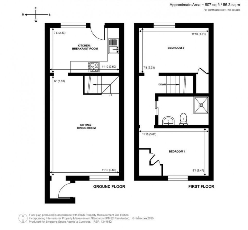 Floorplan for Kings Chase, East Molesey