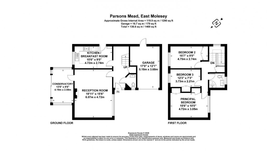 Floorplan for Parsons Mead, East Molesey