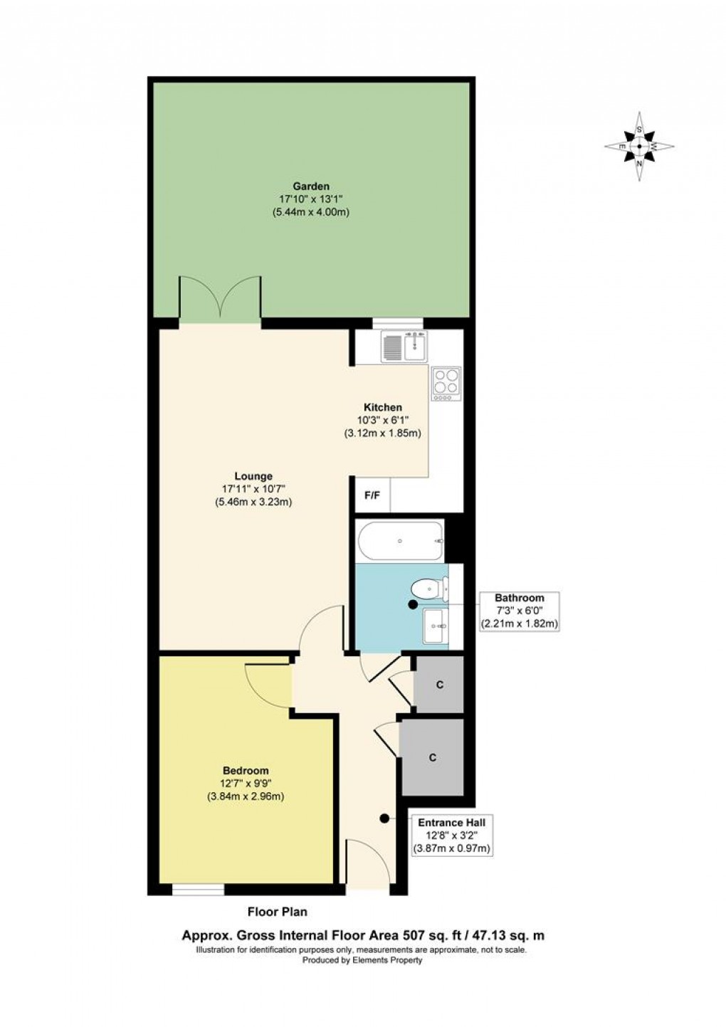 Floorplan for Avern Road, West Molesey