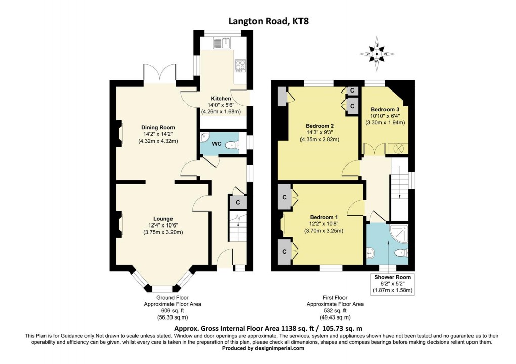 Floorplan for Langton Road, West Molesey