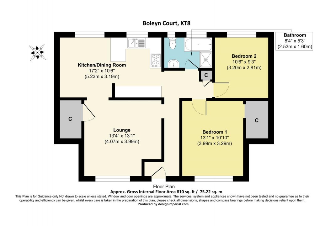 Floorplan for Bridge Road, East Molesey
