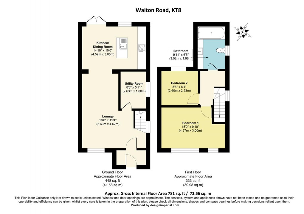 Floorplan for Walton Road, West Molesey
