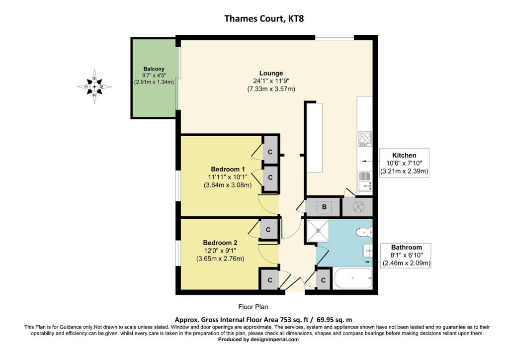 Floorplan for Victoria Avenue, West Molesey