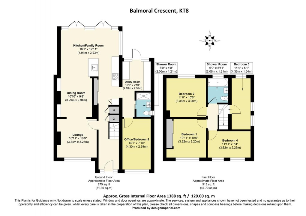 Floorplan for Balmoral Crescent, West Molesey