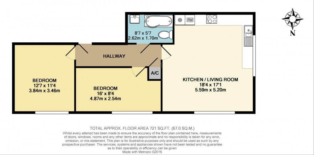 Floorplan for Kinsheron Place, Pemberton Road, East Molesey