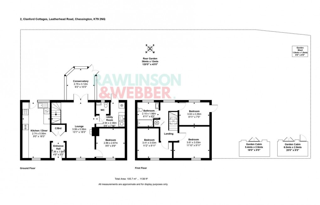 Floorplan for Leatherhead Road, Chessington