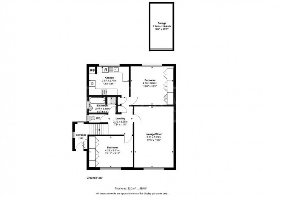Floorplan for Molesey Park Road, East Molesey