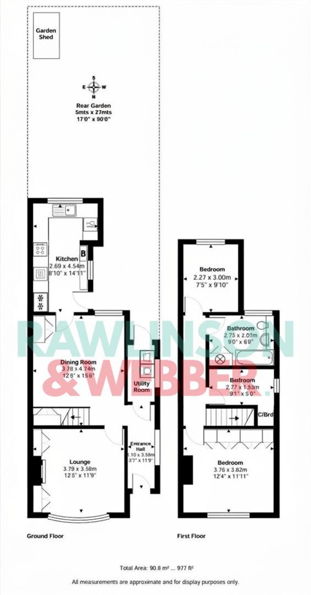Floorplan for Beauchamp Road, West Molesey