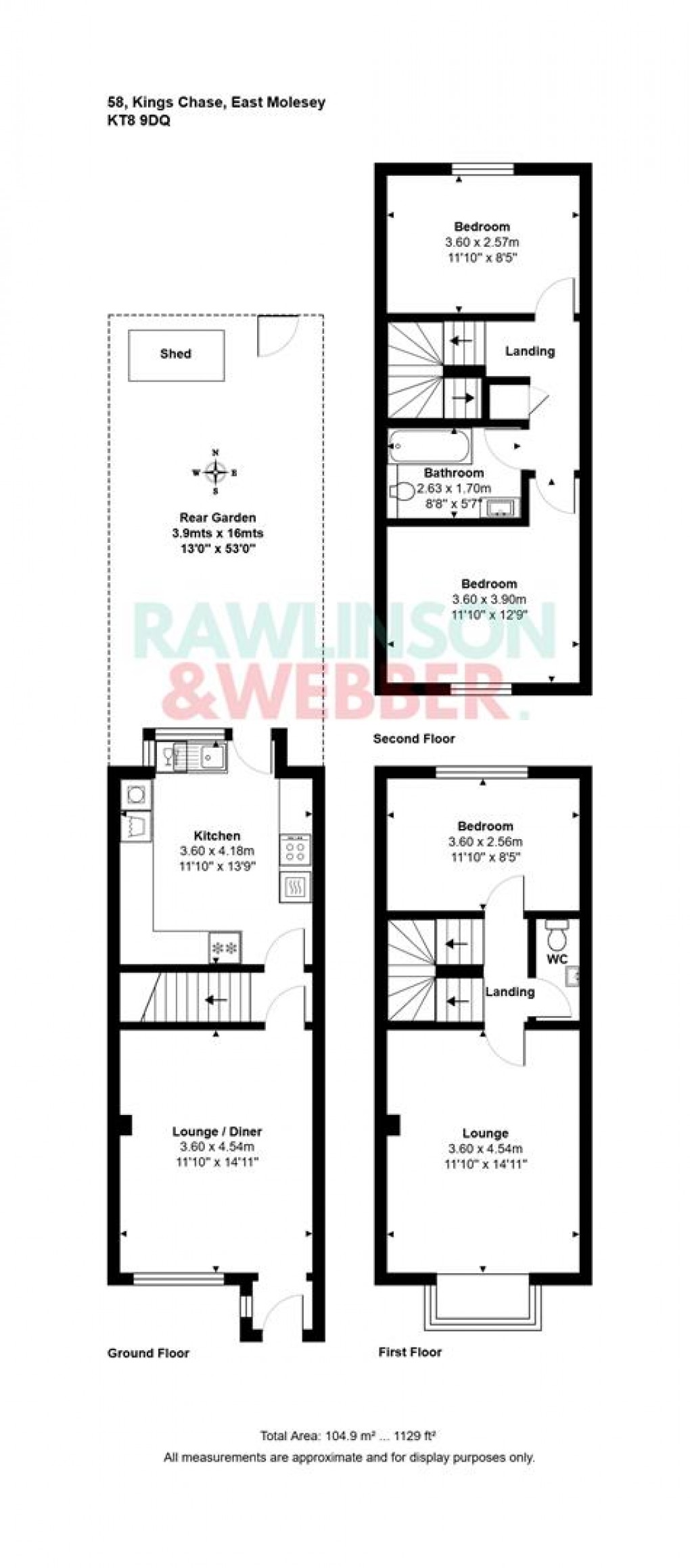 Floorplan for Kings Chase, East Molesey