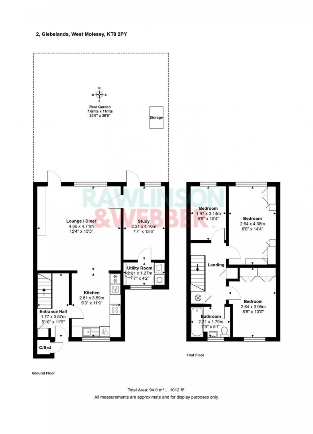 Floorplan for 2 Glebelands