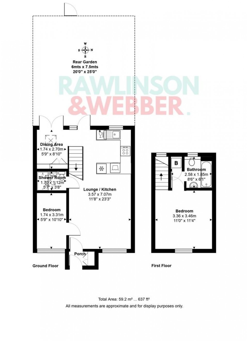 Floorplan for Grange Road, West Molesey
